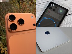 iPhone 17 Pro Max, RedMagic 11 Pro e iPad Pro M5 mostrati uno accanto all'altro, evidenziando i diversi design dell'hardware di gioco mobile (fonte: Notebookcheck)