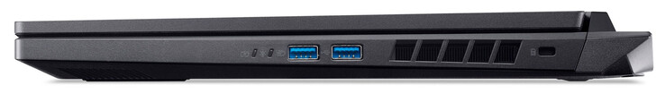 Lato destro: 2x USB 3.2 Gen 2 (USB-A), alloggiamento per il blocco dei cavi