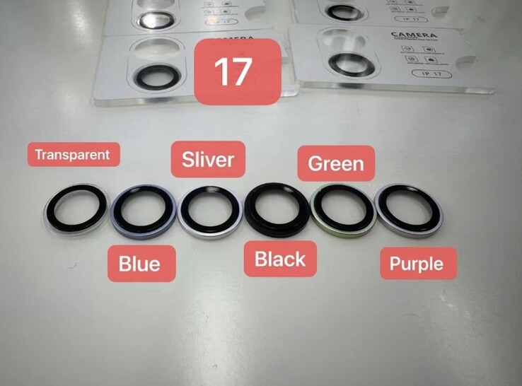 Gli anelli di protezione della fotocamera che presumibilmente rivelano i colori dell'iPhone 17.