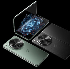 Il OnePlus Open nelle finiture Emerald Dusk e Voyager Black. (Fonte: OnePlus)