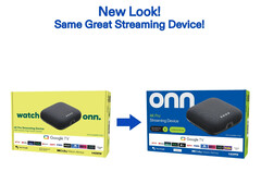 Onn 4K Pro e i suoi fratelli sono ora disponibili in una scatola di vendita al dettaglio ridisegnata. (Fonte: Walmart)