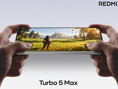Il Redmi Turbo 5 Max sarà uno dei primi telefoni alimentati dal Dimensity 9500s. Nella foto: un rendering del telefono che esegue un gioco. (Fonte immagine: Xiaomi - modificata)