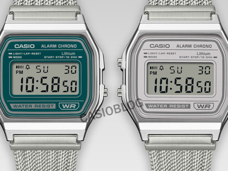Casio A158WEM-3 e A158WEM-7. (Fonte: Casioblog)
