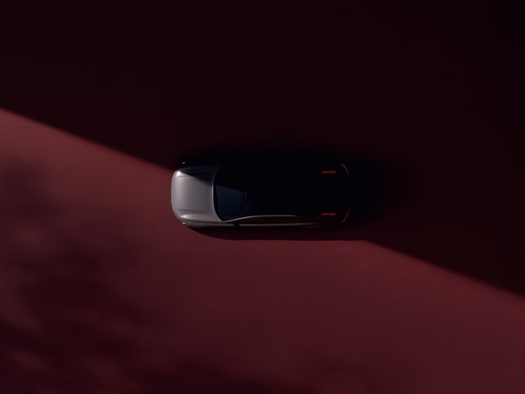 Vista a volo d'uccello della nuova berlina di lusso Volvo ES90. (Fonte: Volvo)