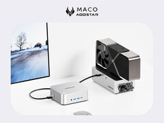Il prezzo di MACO è di circa 278 dollari in Cina. Nella foto: il mini PC con una configurazione eGPU. (Fonte: Aoostar - modifica)
