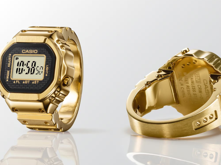 L'orologio digitale ad anello Casio CRW-001G-9. (Fonte: Casio)