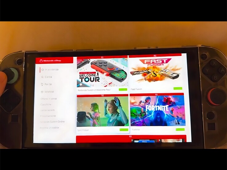 Prestazioni dell'eShop di Nintendo Switch 2 (Fonte immagine: screenshot, subreddit Switch 2)