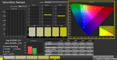 CalMAN: saturazione del colore (calibrata)