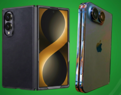Custodia Galaxy Z Fold 8 Wide trapelata (a sinistra) vs modello di design iPhone Ultra trapelato (a destra).