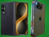 Custodia Galaxy Z Fold 8 Wide trapelata (a sinistra) vs modello di design iPhone Ultra trapelato (a destra).