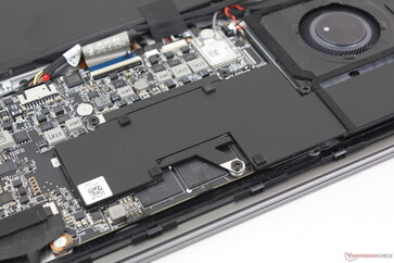 I moduli RAM non aggiornabili sono visibili accanto alla CPU