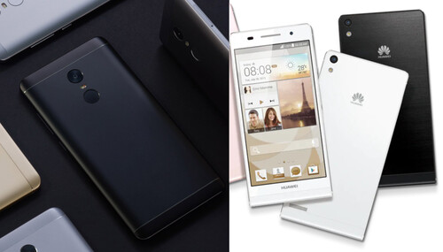 Lo Xiaomi Redmi Note 4 (a sinistra) e l'Huawei Ascend P6 (a destra) hanno dimostrato che non è necessario il vetro per avere una sensazione premium. (Fonte: Huawei / Mi - modificato)