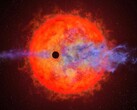 Un'illustrazione d'artista che mostra un esopianeta e una stella.