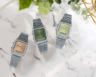 La serie AQ230A-3AVT di Casio presenta tre diverse tonalità. AQ-230A-4AMQY, AQ-230A-3AMQY, AQ-230A-9AMQY da sinistra a destra (Fonte: Casio)