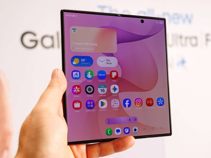 Schermo interno del Galaxy Z Fold 8 Ultra