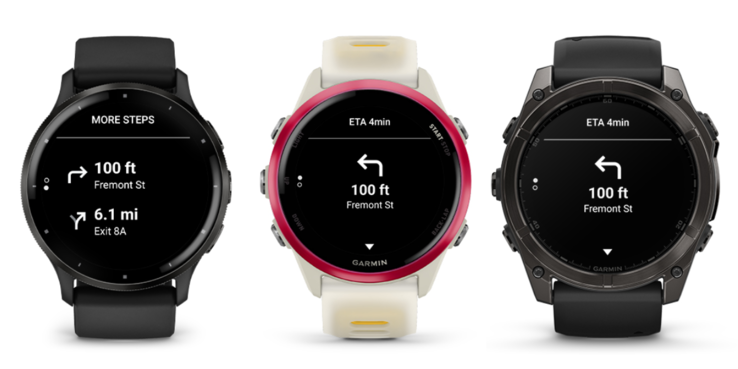 Schermate dell'app Google Maps per gli smartwatch Garmin. (Fonte: Garmin Connect IQ Store)