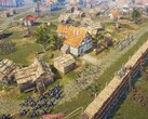 Un'immagine che raffigura un assedio in Knights of Honor II: Sovereign.