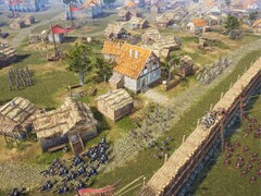 Un'immagine che raffigura un assedio in Knights of Honor II: Sovereign.
