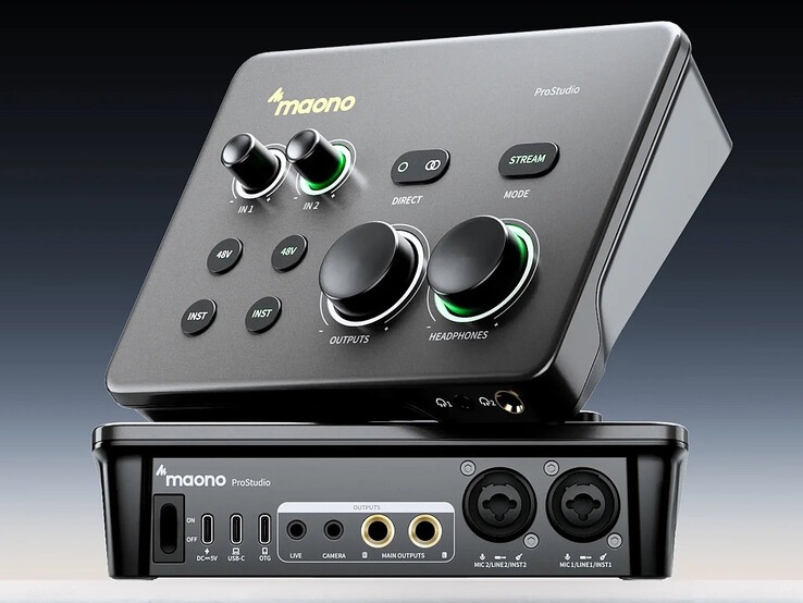 L'interfaccia audio Maono P2 è dotata di due prese XLR/Mic.