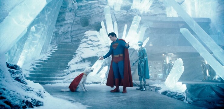 Superman, Krypto e Kelex nella Fortezza (Fonte: Warner Bros. / Jessica Miglio via Motion Picture Association)