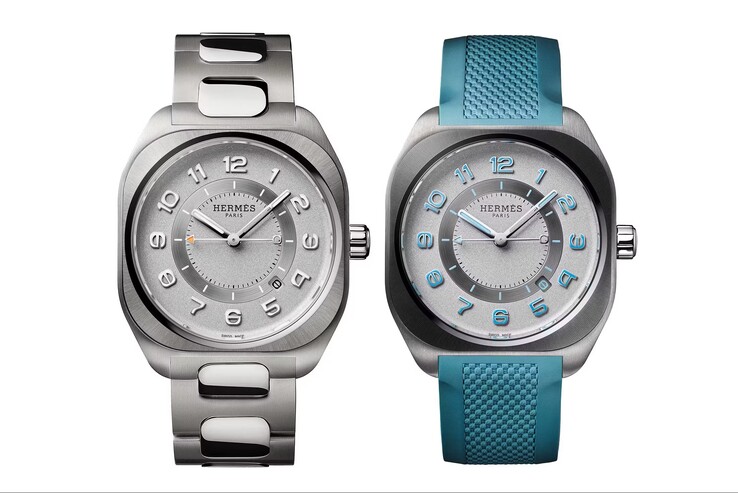 Il modello Hermes H08 Saint-Cyr e grigio chiaro presenta una resistenza all'acqua di 100 m (10 bar) (Fonte: Hermes)