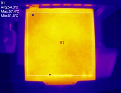 Superficie del letto di stampa, temperatura impostata: 60 °C