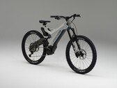 Il concept di bicicletta elettrica Honda e-MTB ha un telaio insolito con un forcellone. (Fonte: Honda)