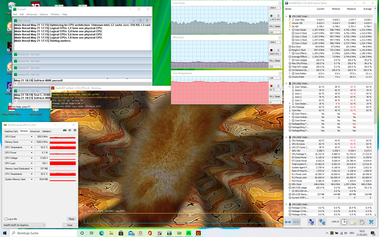 L'LG Gram 14Z90P durante lo stress test