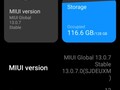 Dettagli della MIUI 13.0.7 su Xiaomi Mi 10T Pro (Fonte: Own)