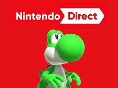 Yoshi raffigurato sotto il logo del Nintendo Direct (Fonte: Nintendo of America con modifiche)