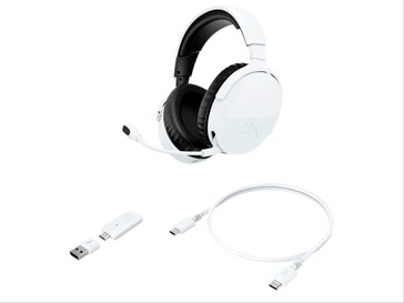 Cloud Stinger 3 wireless in bianco con accessori.