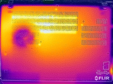 Temperature superficiali durante lo stress test (in basso)