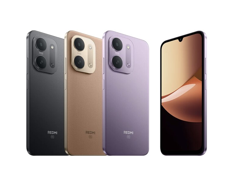Lo smartphone Xiaomi Redmi 17C è disponibile in tre varianti di colore: viola, marrone e nero. 