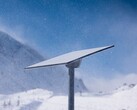 Un ricevitore Starlink in condizioni di neve (Fonte: SpaceX)