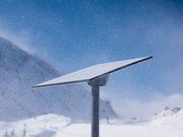 Un ricevitore Starlink in condizioni di neve (Fonte: SpaceX)