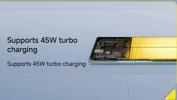 Il Poco M8 5G si ricarica molto più velocemente a 45W. (Fonte: Xiaomi)