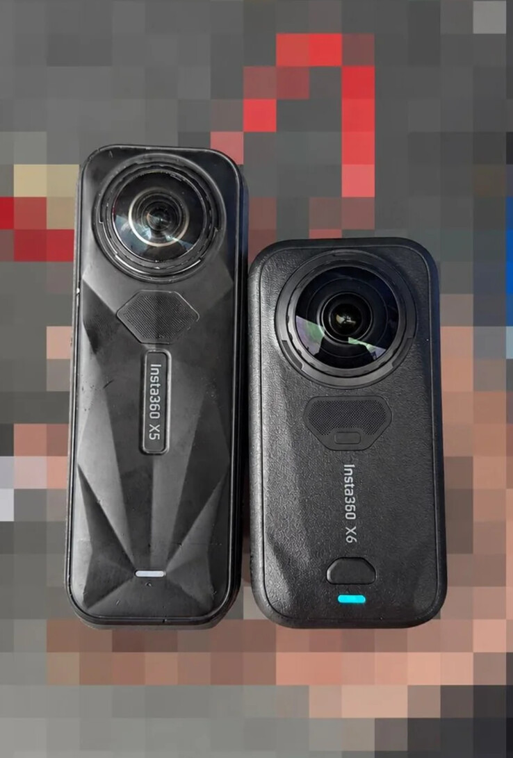 L’Insta360 X5 e l’Insta360 X6, da sinistra a destra.
