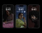 L'iPhone 14 Pro e Pro Max attualmente mostrano un'immagine di sfondo scura in modalità standby con AOD in funzione. (Fonte: Apple)