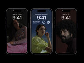 L'iPhone 14 Pro e Pro Max attualmente mostrano un'immagine di sfondo scura in modalità standby con AOD in funzione. (Fonte: Apple)