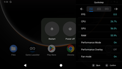 La barra laterale mostra le prestazioni e l'utilizzo del sistema (fonte: Notebookcheck)