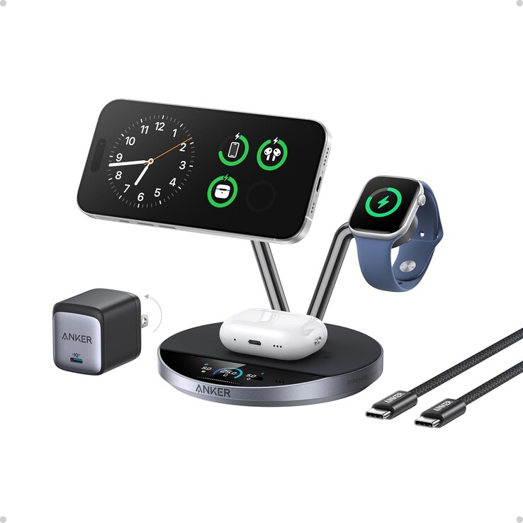 La stazione di ricarica wireless Anker Prime (3-in-1, MagGo, AirCool, Dock Stand). (Fonte immagine: Anker)