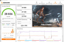 Fire Strike (funzionamento a rete, GPU separata, boost dinamico 25 watt)