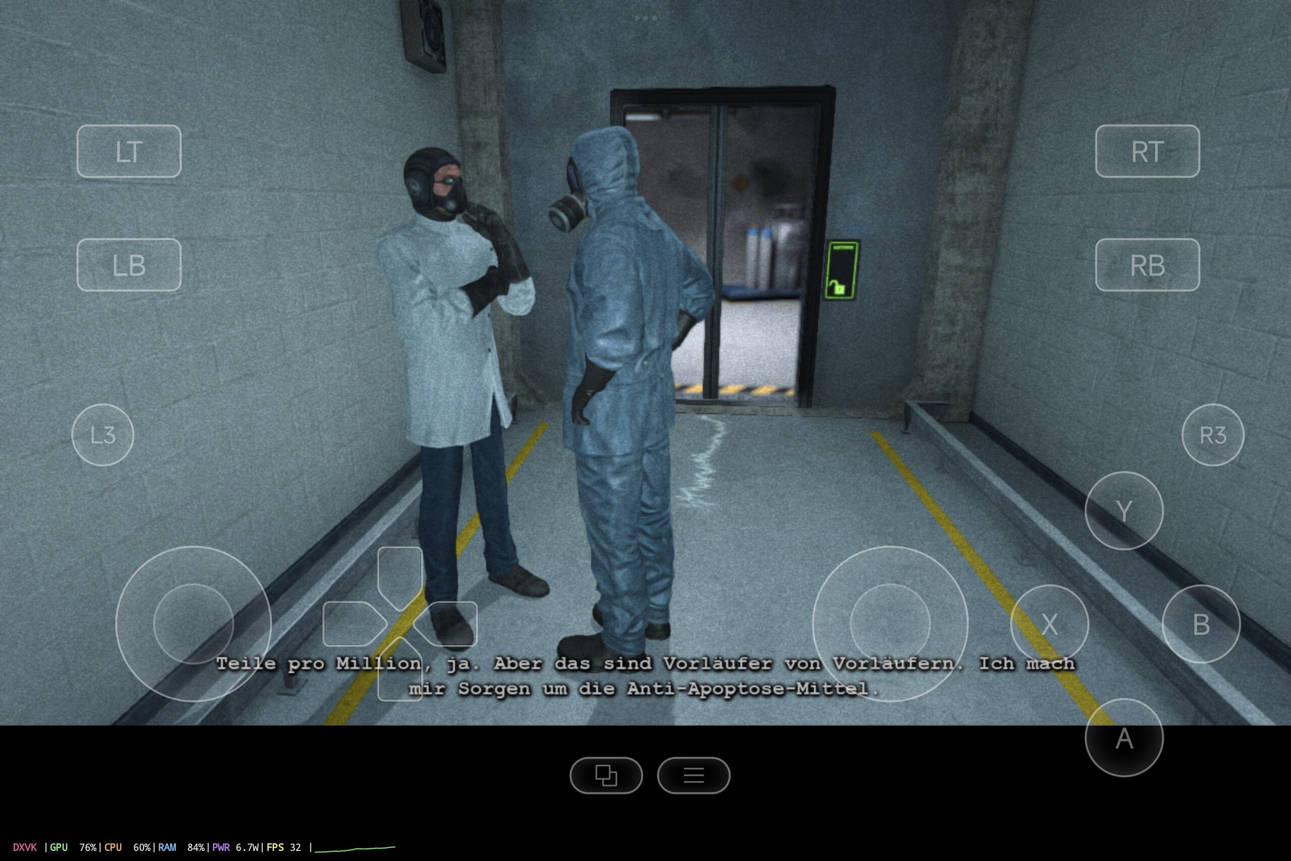 Outlast installato e giocato in modo nativo tramite Steam su un tablet Android (Screenshot: Marc Zander, Notebookcheck)