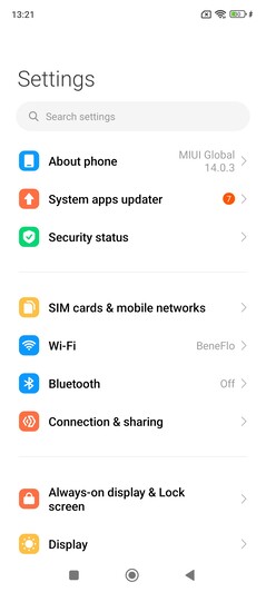 Software dello Xiaomi Redmi Note 12S