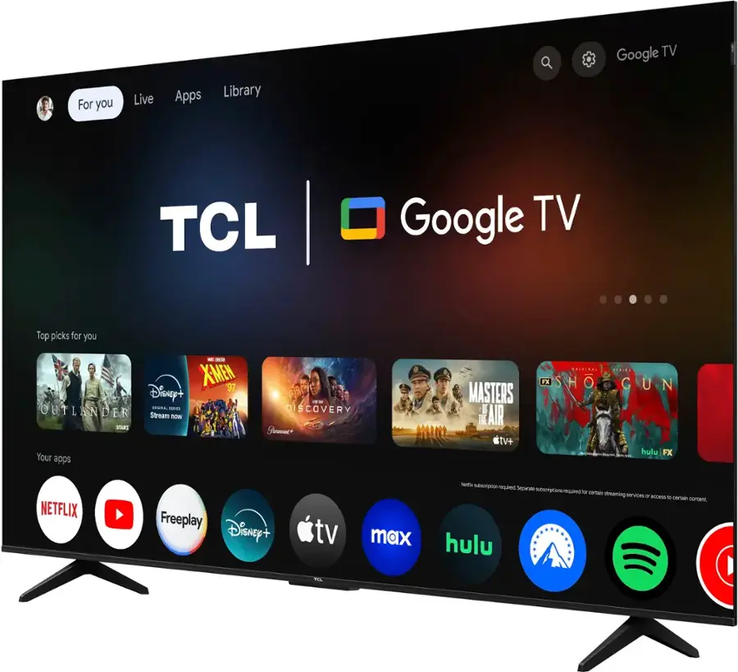La Google TV Q5K 4K QLED di TCL da 85 pollici. (Fonte: TCL)