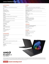 Specifiche tecniche Lenovo ThinkPad X13 G7 AMD.
