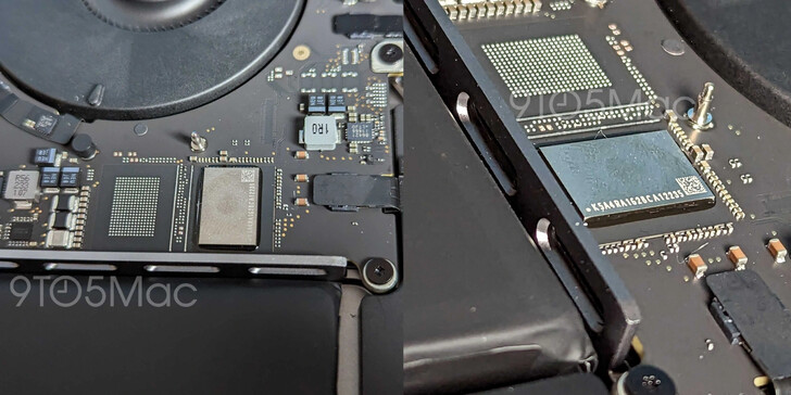 Il nuovo MacBook Pro con M2 Pro utilizza un numero inferiore di NAND ad alta densità, con conseguente rallentamento della velocità dell'SSD. (Fonte: 9to5Mac)