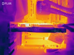 Mappa di calore KFA2 GTX 1660 XLR8 (1-Click OC) durante lo stress test (PT 100%)