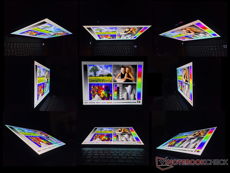 Ampi angoli di visione OLED. L'effetto arcobaleno visibile da angolazioni estreme è unico per i pannelli OLED