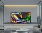 I televisori MiniLED RGB UR8 (nella foto) e UR9 di Hisense sono in mostra al CES 2026. (Fonte: Hisense)